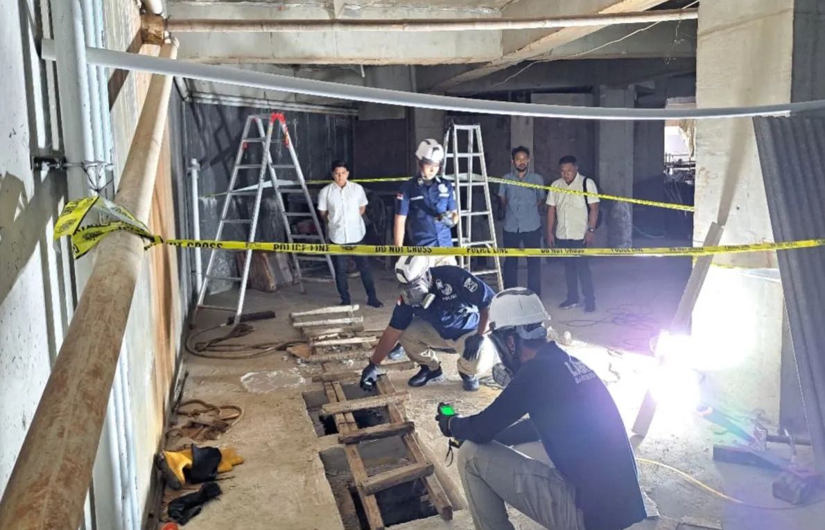 Puslabfor Bareskrim Uji Sampel Gas di Bangunan Tewasnya 4 Pekerja Proyek