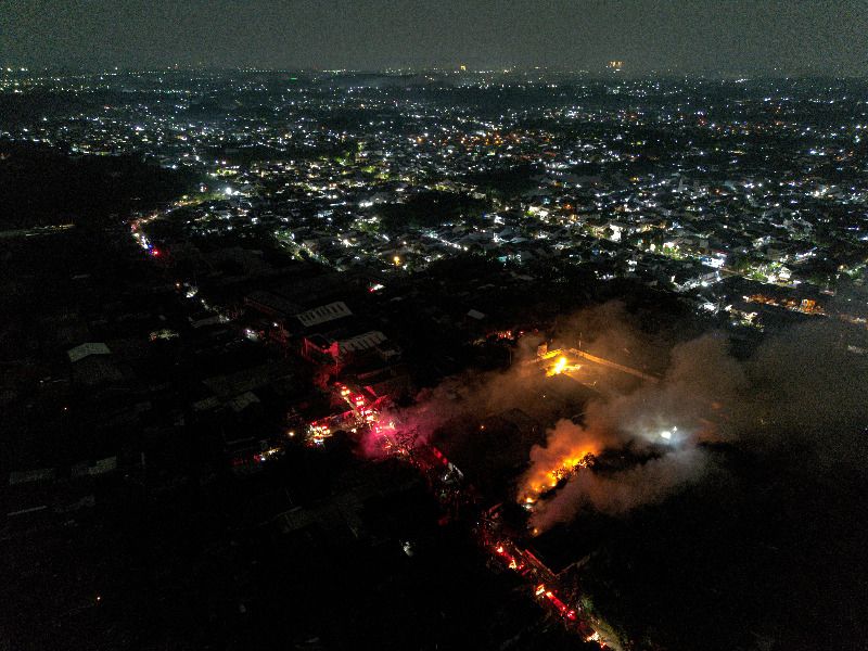 Penampakan SPBE di Bekasi Hangus Terbakar Menyisakan Fondasi dan Puing