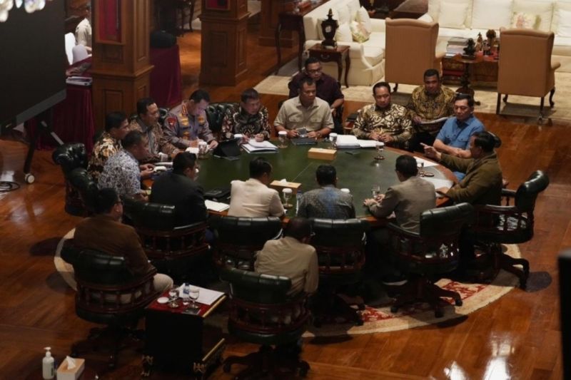 Prabowo Pimpin Ratas di Hambalang Bahas Berbagai Persoalan