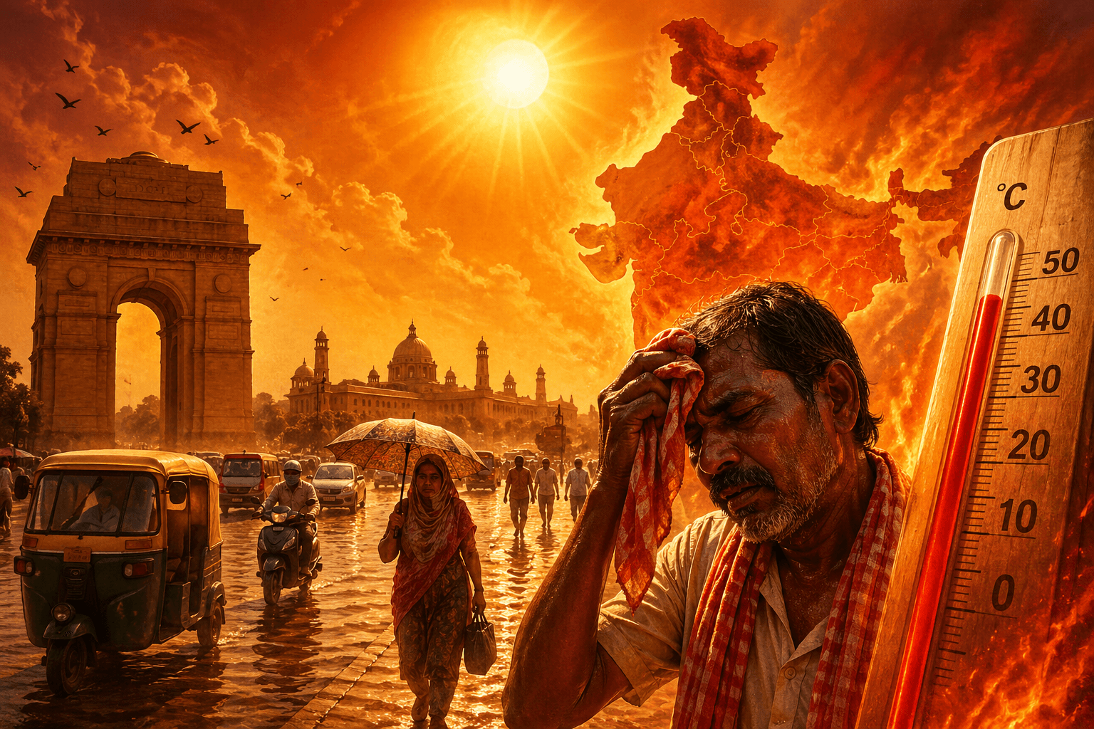 Gelombang Panas Ekstrem India Tembus 46 Derajat Celsius
