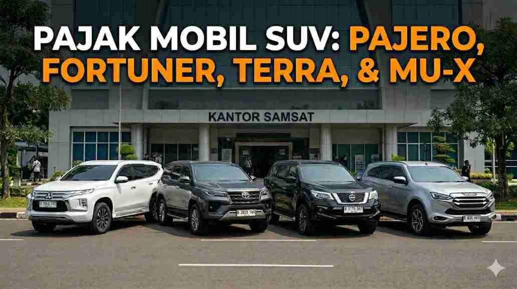 Menghitung Pajak Mobil Pajero, Fortuner, Nissan Terra, dan Mitsubishi Mux per Tahun