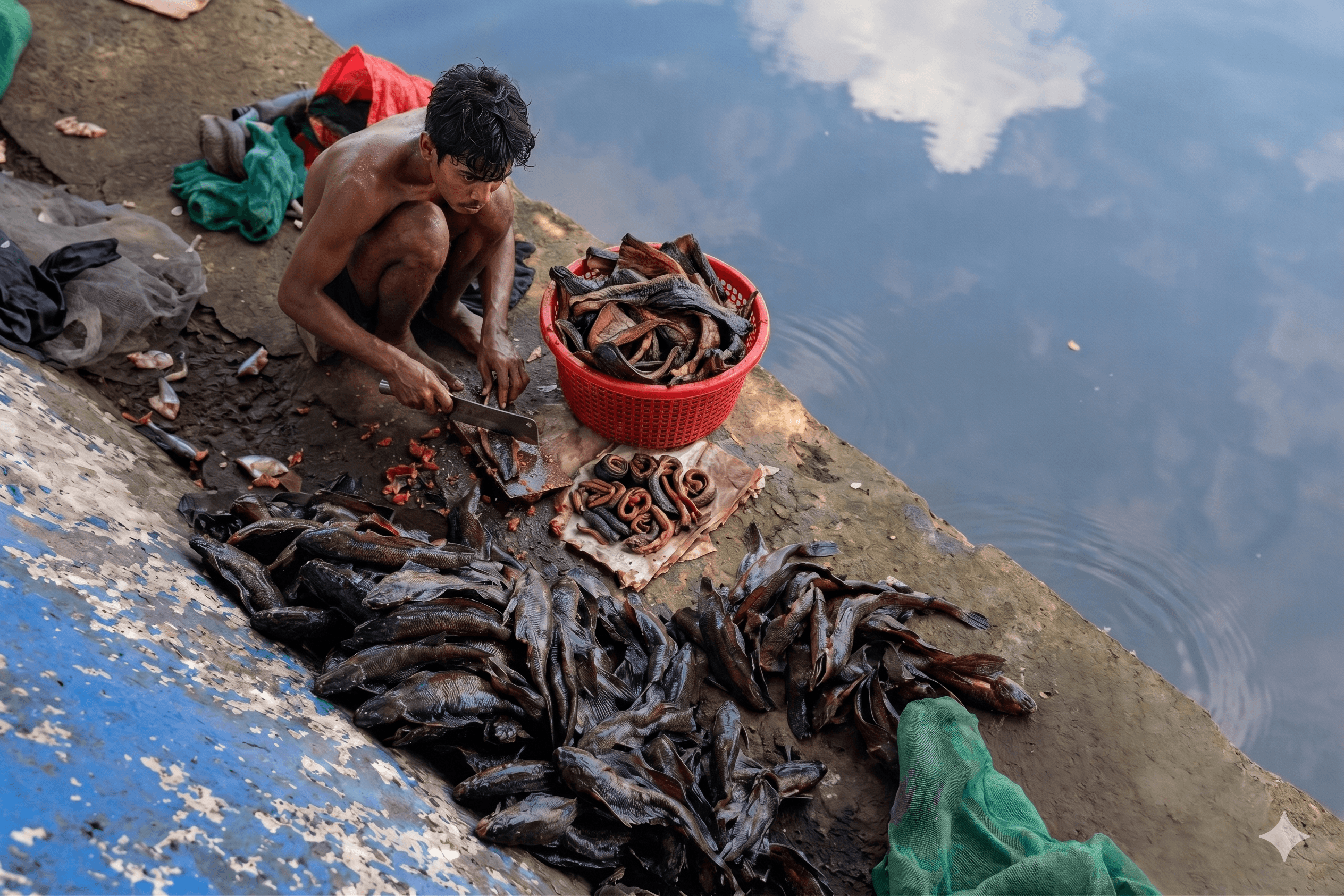 Lima Orang di Pasar Baru Ditangkap saat Buru Ikan Sapu-sapu untuk Olahan Siomai
