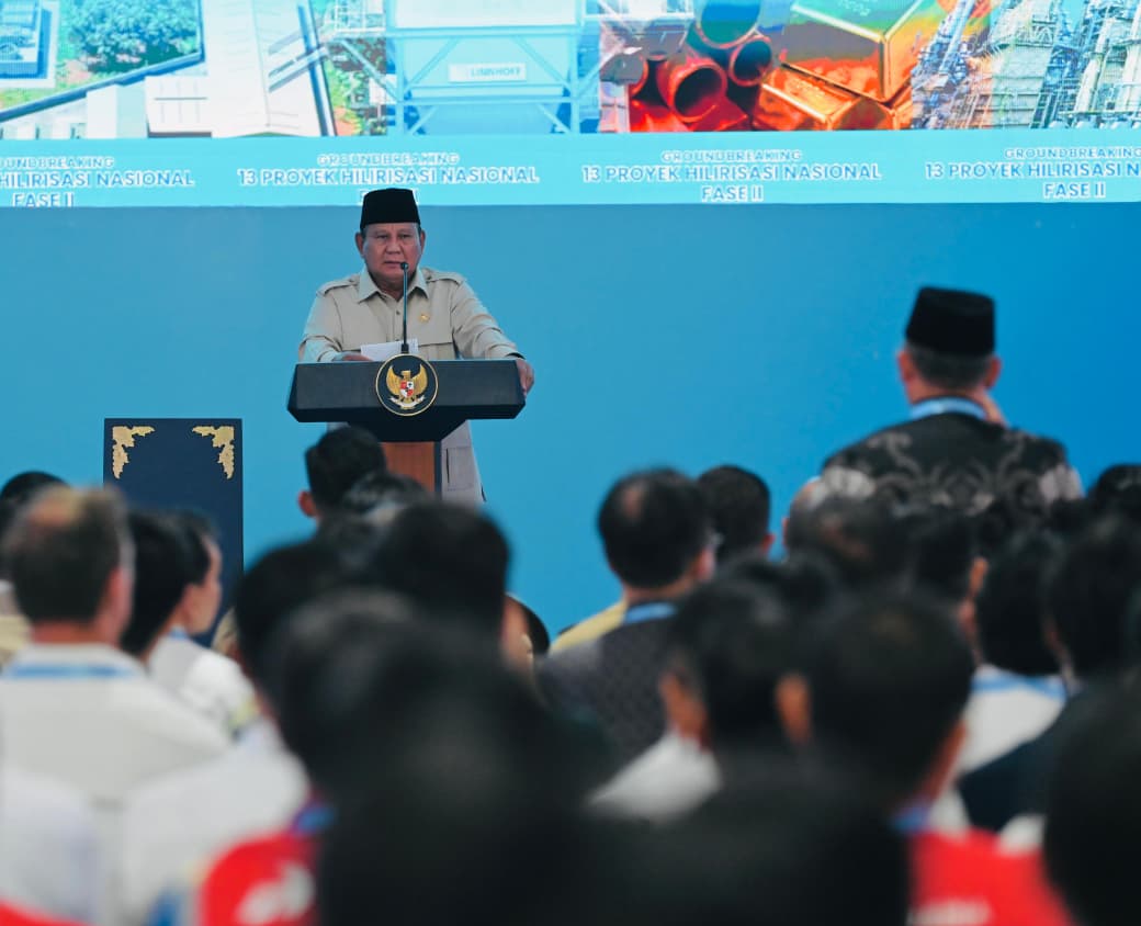 Presiden Prabowo Lakukan Groundbreaking 13 Proyek Hilirisasi Nasional Tahap II Senilai Rp116 Triliun