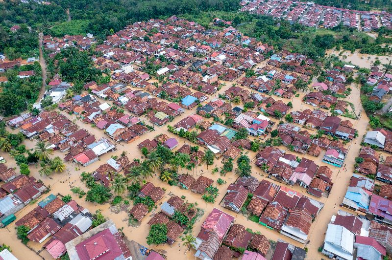 Penampakan Ratusan Rumah Di Jambi Terendam Banjir