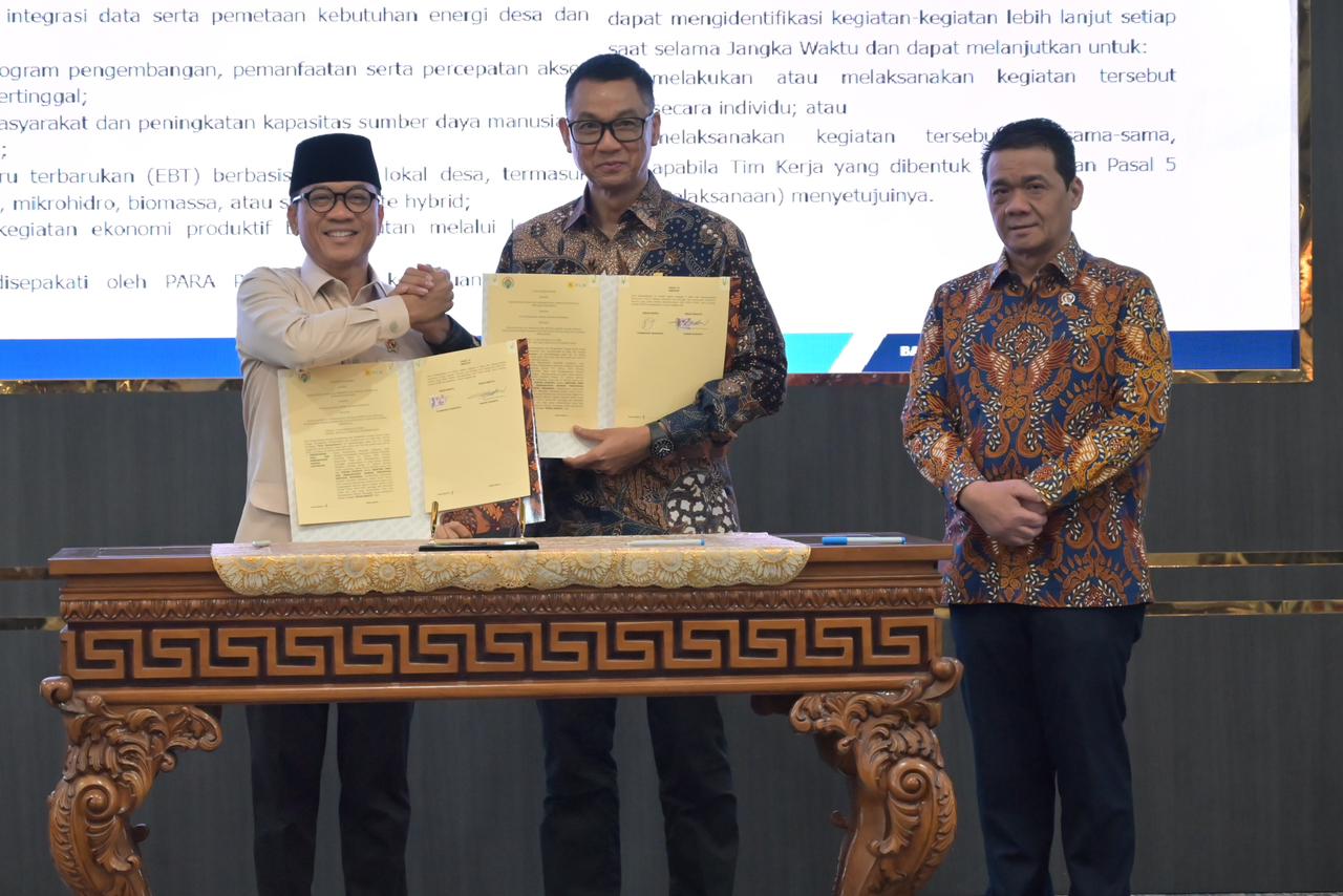 PLN–Kemendes PDT Teken MoU, Perkuat Pemanfaatan Listrik untuk Kemandirian Desa