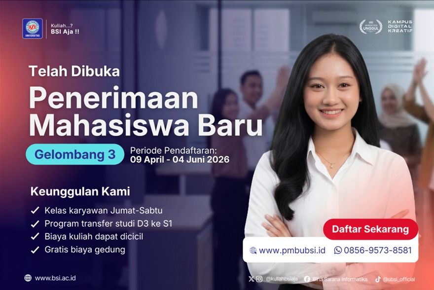 Pmb Bsi 2026 Gelombang 3 Resmi Dibuka, Solusi Kuliah Fleksibel Dan Pas Untuk Upgrade Karir